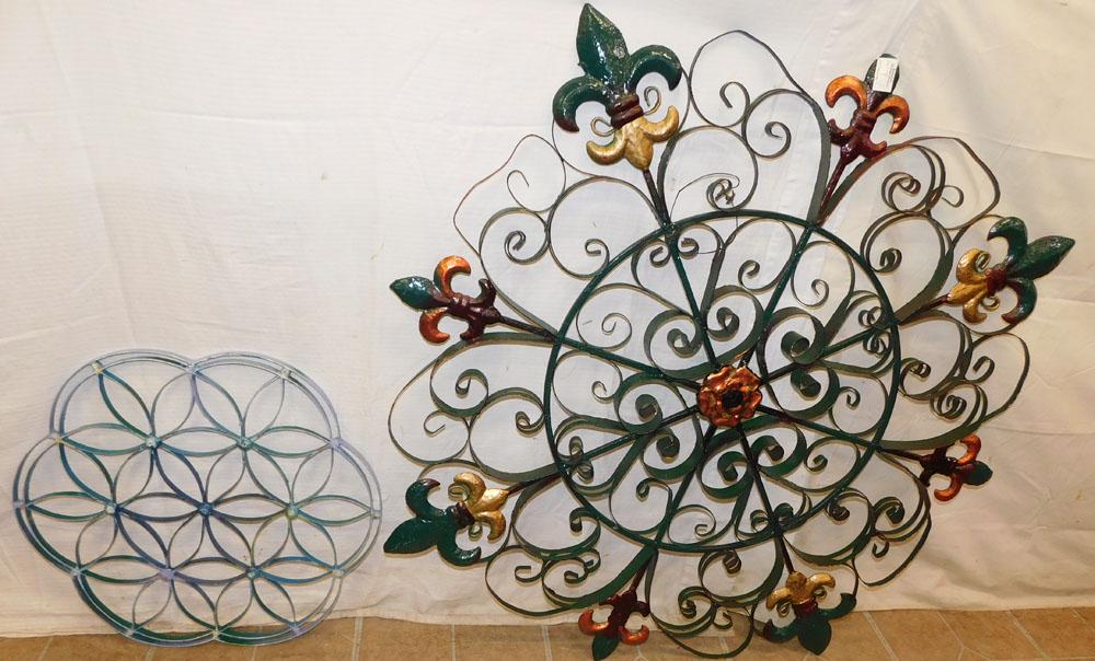2 Painted Metal Decorative Wall Items (1 of 3)