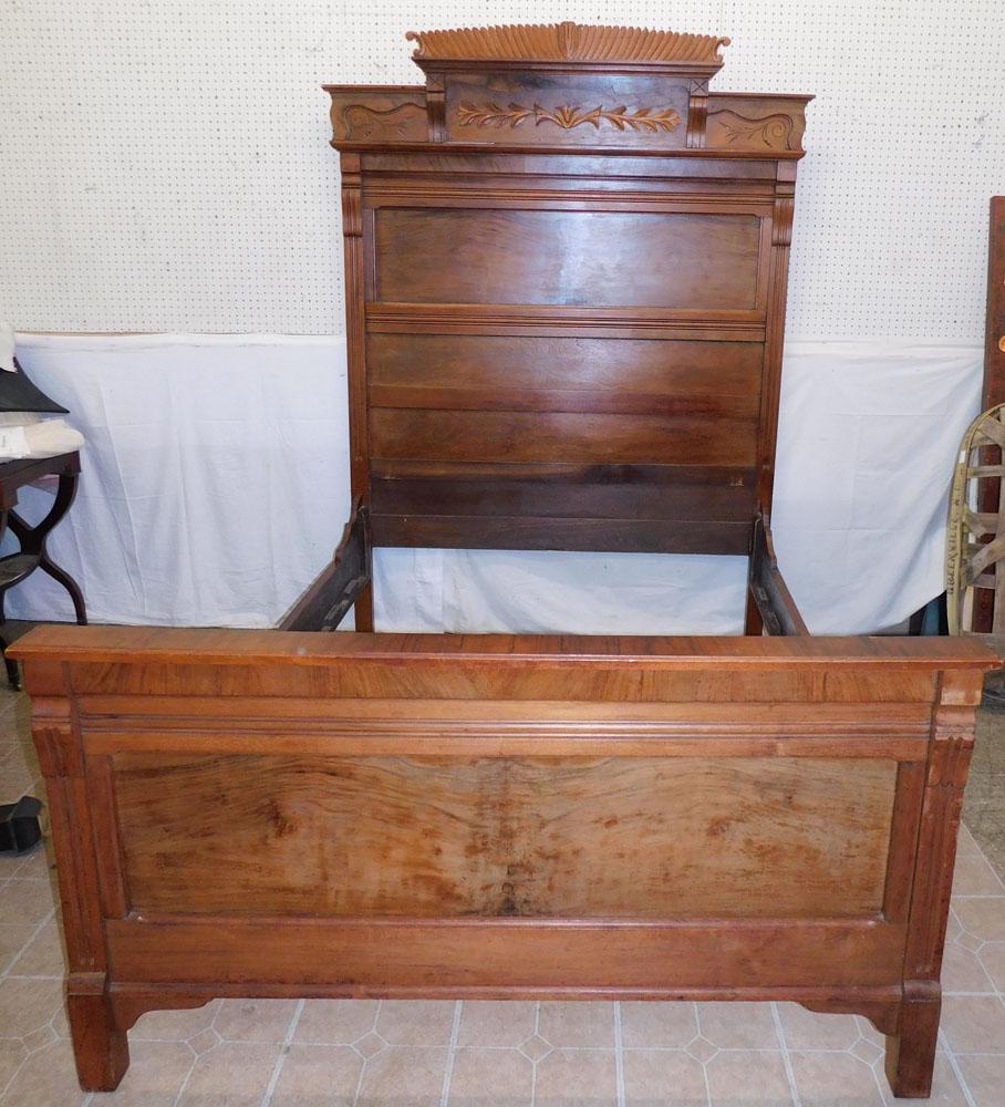 Walnut Victorian Double Bed (1 of 5)