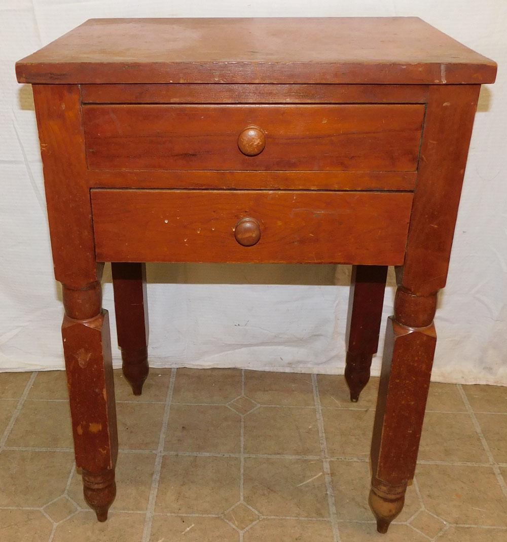 Antique Cherry 2 Drawer Night Stand (1 of 4)