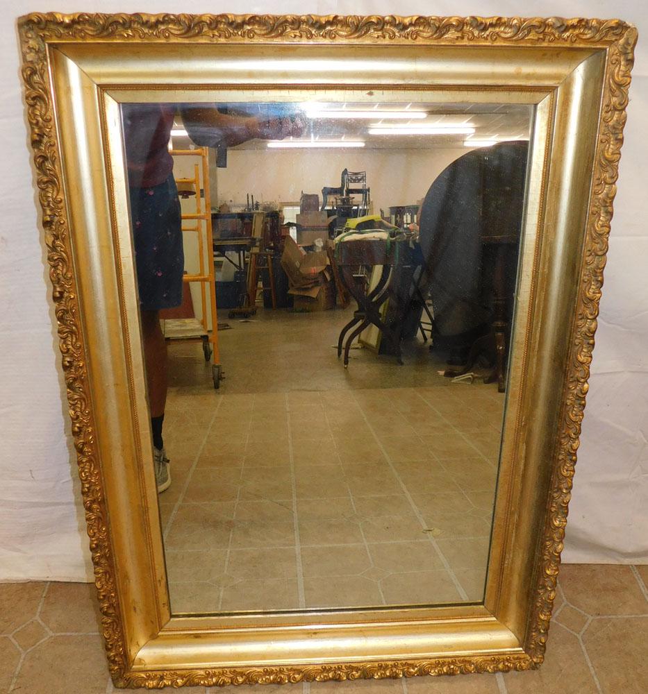 Antique Gilded Frame Mirror (1 of 2)
