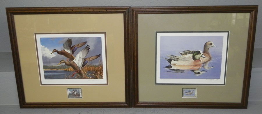 (2) signed and numbered duck prints: (2) signed and numbered duck prints, from 1994 by William C. Morris and David Maass. 17 1/2" x 15 1/2".