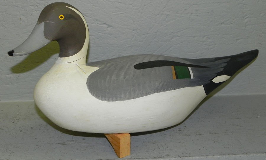 Pintail decoy carved 1965 by Madison Mitchell: Pintail decoy carved 1965 by Madison Mitchell