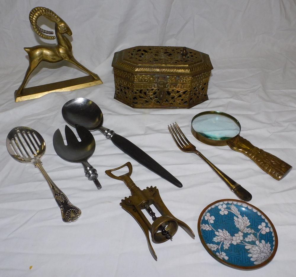 Lot Brass & Silverplate Items (1 of 6)