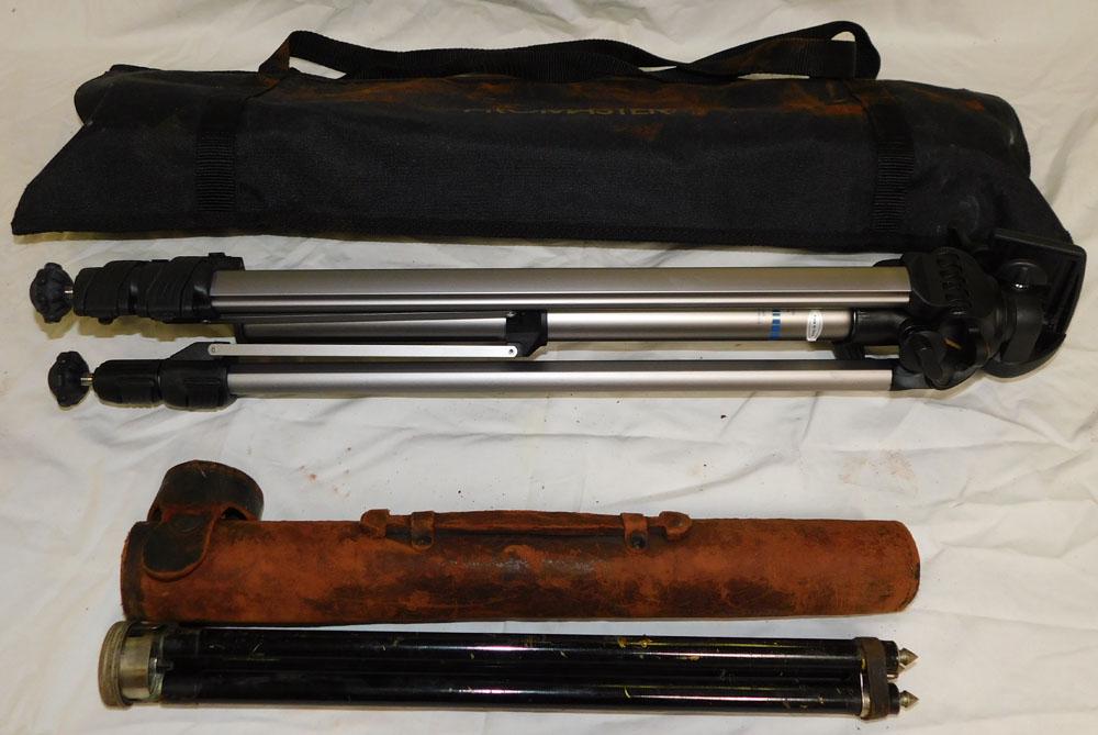 Two Vintage Tri Pods: Two Vintage Tri Pods. ALL DESCRIPTIONS AND ANY CONDITION STATEMENT GIVEN BY LANGSTON AUCTION GALLERY ARE STRICTLY OPINIONS AND LANGSTON'S SHALL HAVE NO RESPONSIBILITY FOR ERRORS OR OMISSIONS. THE ABSE