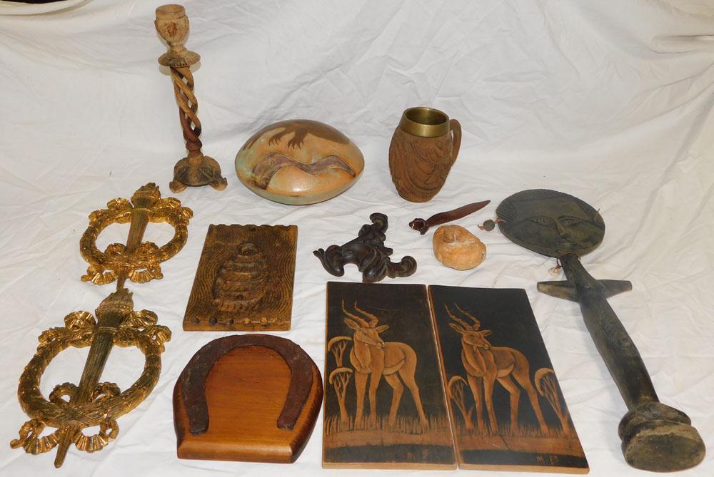 Lot Wood Carved Items (1 of 8)