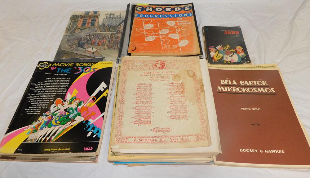 Lot Piano Music Books: Lot Piano Music Books. ALL DESCRIPTIONS AND ANY CONDITION STATEMENT GIVEN BY LANGSTON AUCTION GALLERY ARE STRICTLY OPINIONS AND LANGSTON'S SHALL HAVE NO RESPONSIBILITY FOR ERRORS OR OMISSIONS. THE ABS