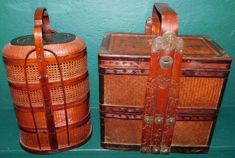 Two Oriental Rattan Wedding Baskets (1 of 4)