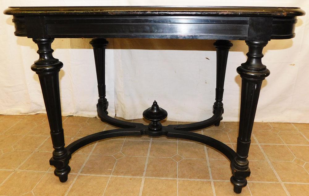 Ebonized Victorian Center Table (1 of 6)