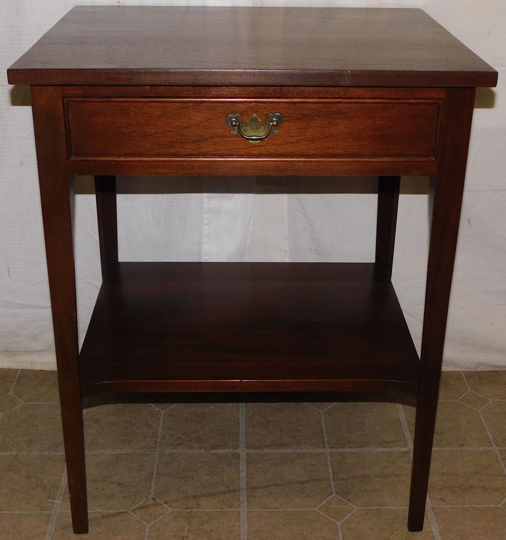 Mahogany Unsigned Craftique One Drawer Stand (1 of 5)