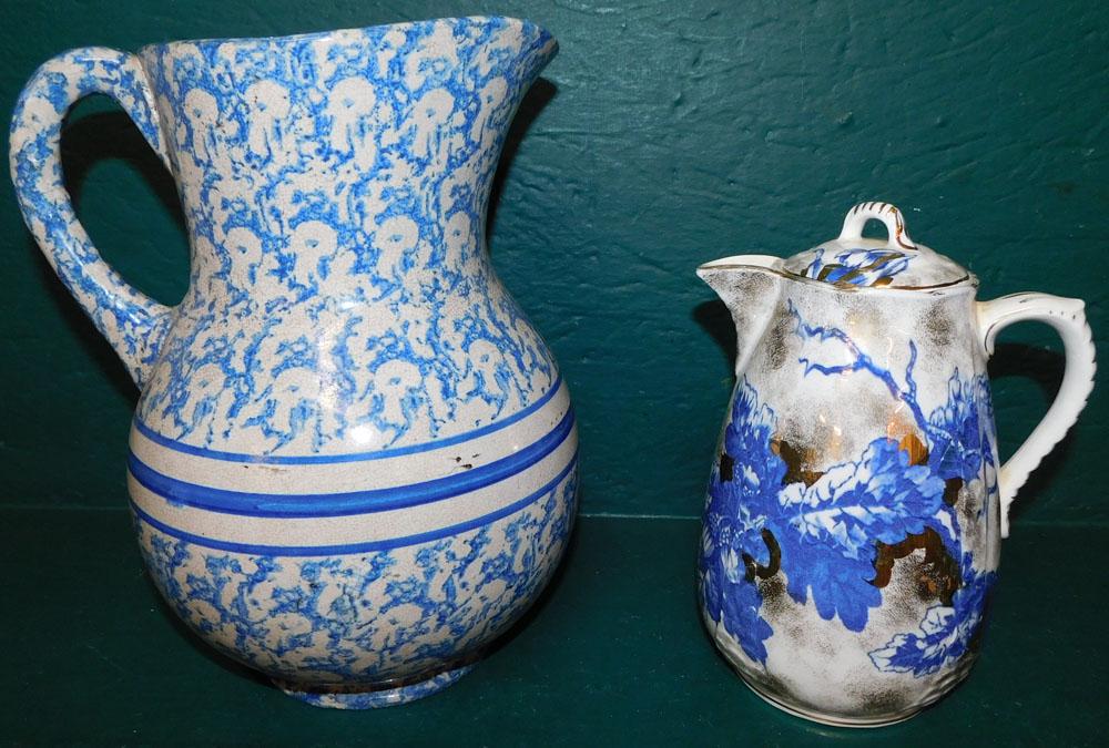 Sponge Wear Pitcher & English Porcelain Teapot (1 of 4)