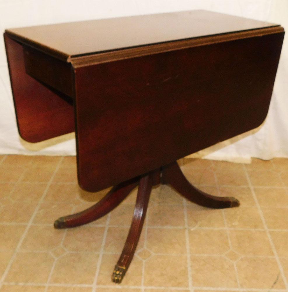 Cherry Pedestal Drop Leaf Table (1 of 2)