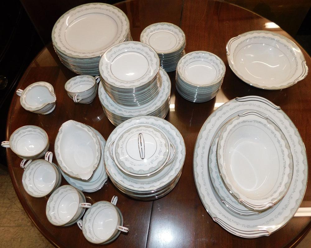 88 Pc Noritake China " Margaret": 88 Pc Noritake China " Margaret". ALL DESCRIPTIONS AND ANY CONDITION STATEMENT GIVEN BY LANGSTON AUCTION GALLERY ARE STRICTLY OPINIONS AND LANGSTON'S SHALL HAVE NO RESPONSIBILITY FOR ERRORS OR OMISSIO