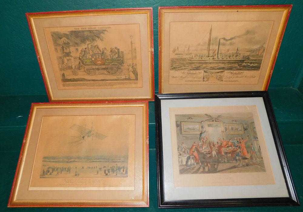 Lot 4 Framed Hand Colored Engravings (1 of 7)