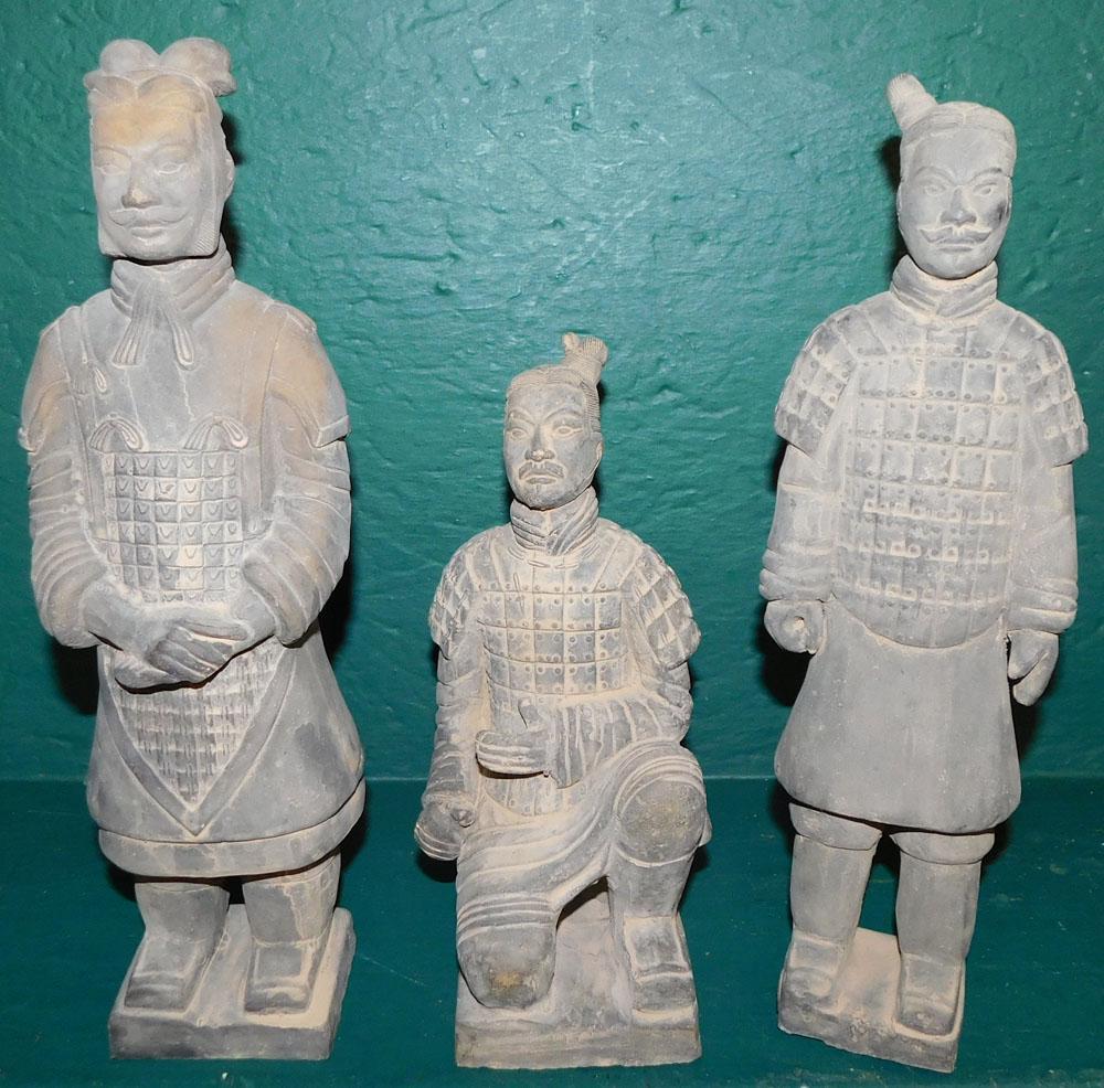 Three Oriental Pottery Figurines (1 of 3)