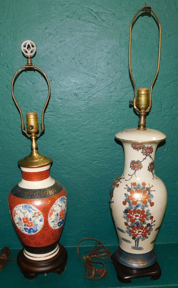 Two Oriental Porcelain Lamps (1 of 2)