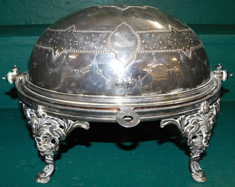 Silver Plated Bun Warming Dish (1 of 4)