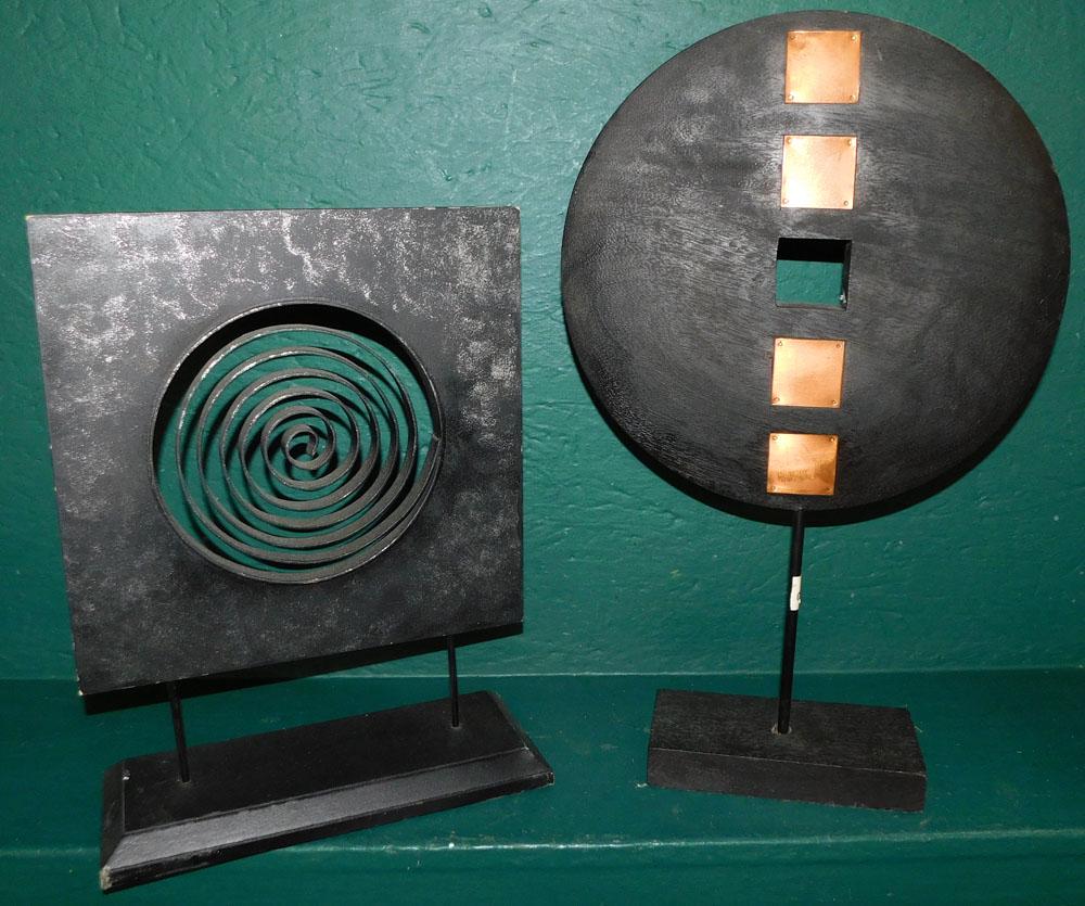 Painted Metal & Wood Decorative Items (1 of 2)