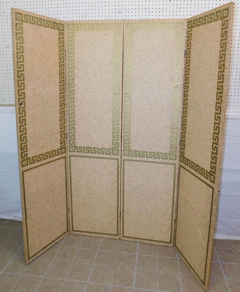 Four Panel Paint Decorated Screen (1 of 4)