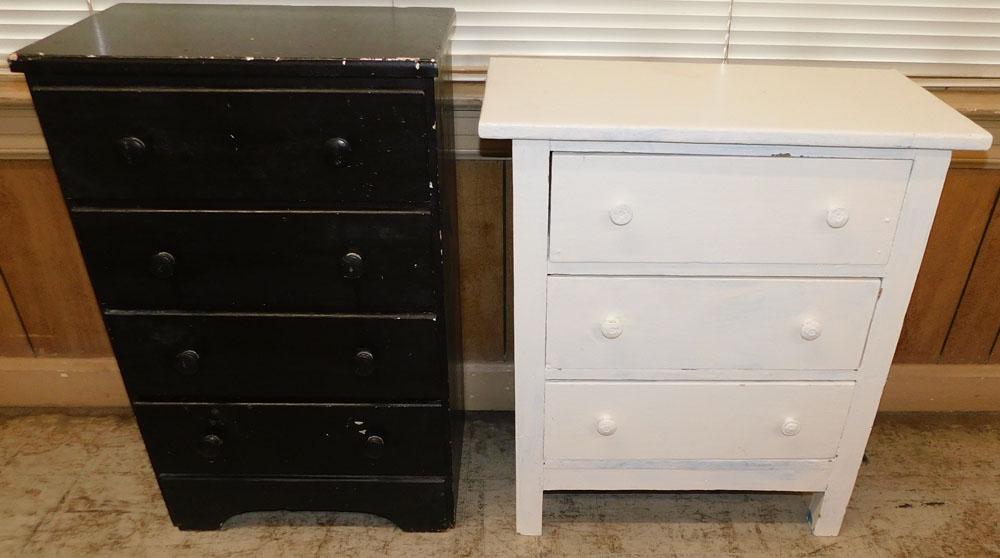Painted 3 Drawer Chest & Painted 4 Drawer Chest (1 of 4)