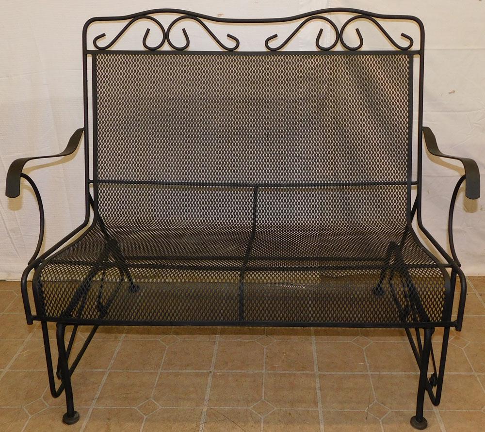 Painted Wrought Iron Glider (1 of 2)