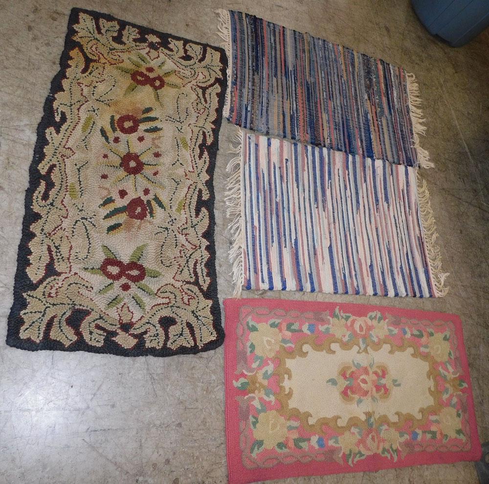 1' 10" x  3' 4" & 2' x 4' Hook Rugs (4 Total) (1 of 3)