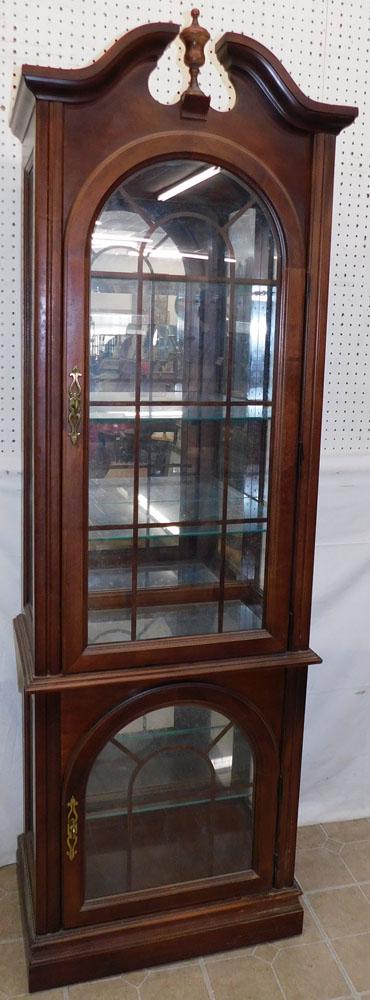 Cherry Lighted Curio Cabinet (1 of 4)