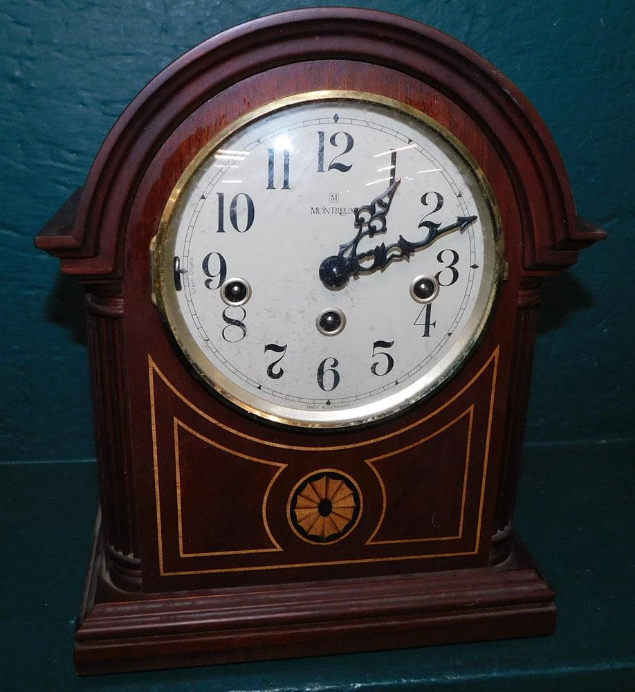 Mahogany Inlay Shelf Clock By Montreux (1 of 3)