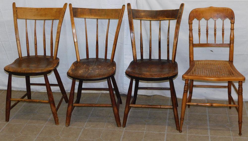 Lot 4 Antique Side Chairs (1 of 3)