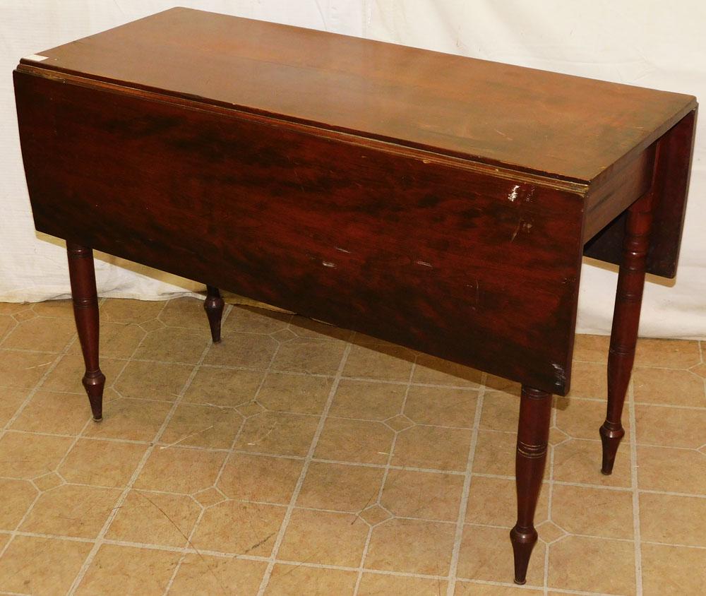 Antique Walnut Sheraton Drop Leaf Table (1 of 3)