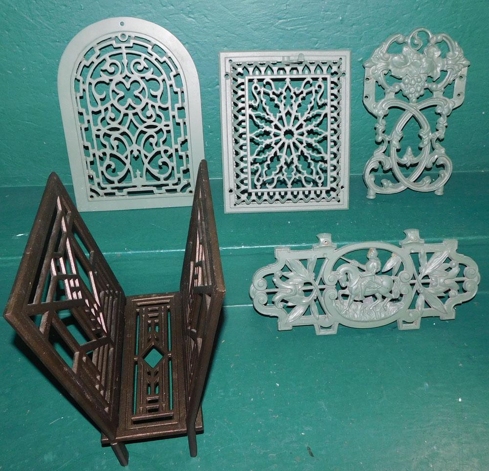 Cast Iron Magazine Stand & Cast Iron Elements (1 of 2)