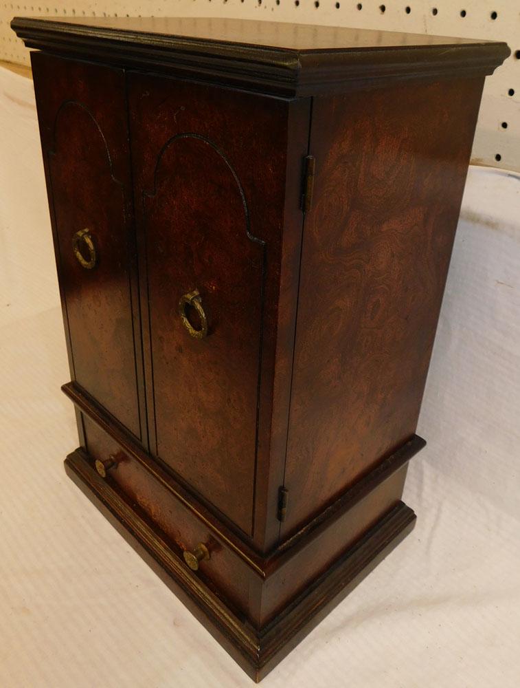 Miniature Burl Walnut Wardrobe (1 of 4)