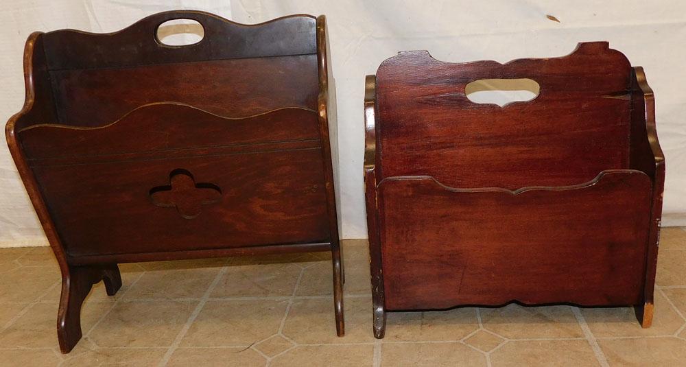 2 Mahogany Magazine Stands (1 of 3)