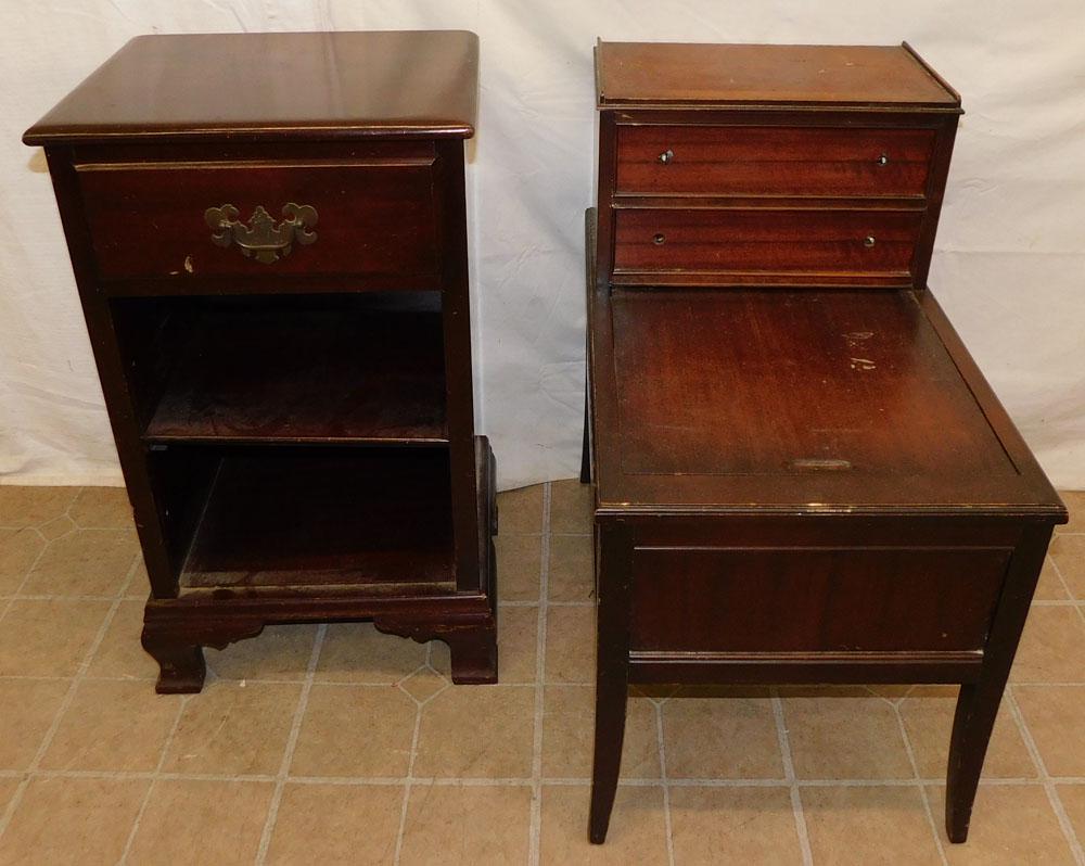 Mahogany End Table Record Player & Mahogany Night Stand (1 of 5)