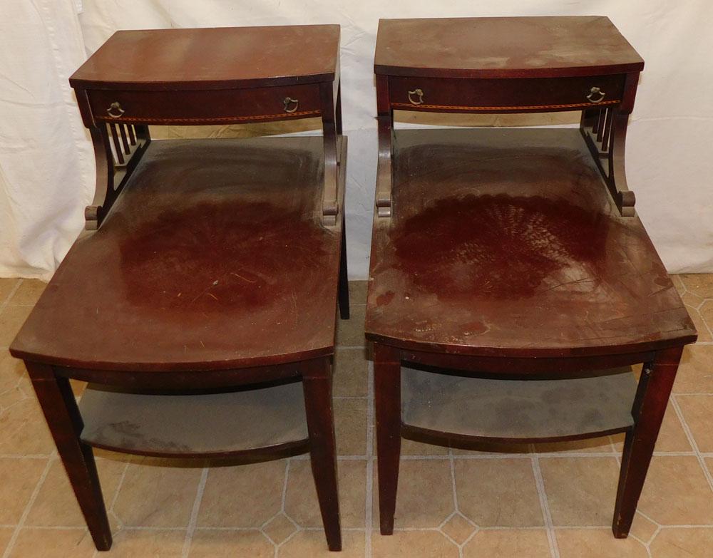 Pair of Mahogany End Tables (1 of 5)