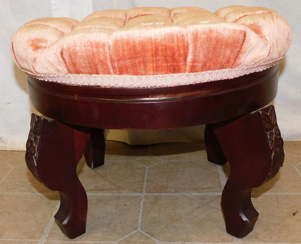Carved Mahogany Victorian Style Ottoman by American Furniture Galleries (1 of 2)