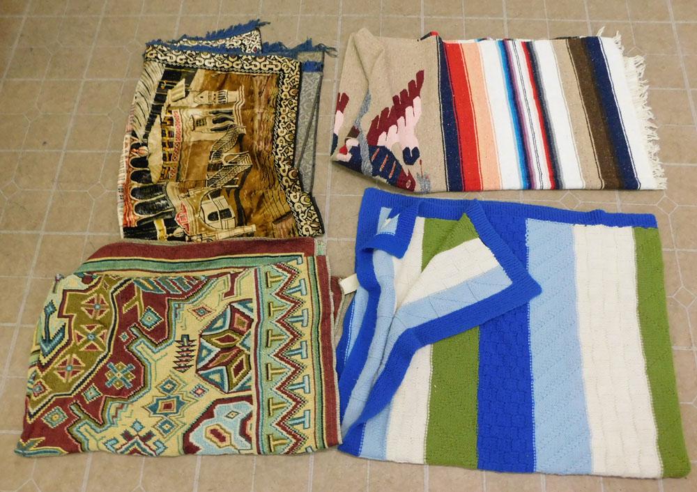 Lot of 4 Coverlets: Lot of 4 Coverlets . ALL DESCRIPTIONS AND ANY CONDITION STATEMENT GIVEN BY LANGSTON AUCTION GALLERY ARE STRICTLY OPINIONS AND LANGSTON'S SHALL HAVE NO RESPONSIBILITY FOR ERRORS OR OMISSIONS. THE ABSEN