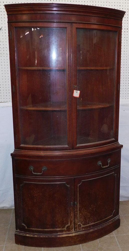 Mahogany Bowfront Corner Cabinet (1 of 5)