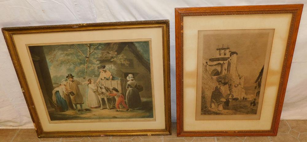 Antique Framed Print & Hand Colored Engraving (1 of 5)