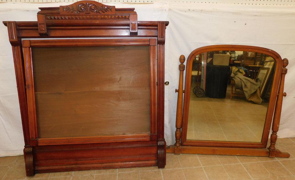 Victorian Framed Mirror & Cherry Framed Mirror (1 of 1)