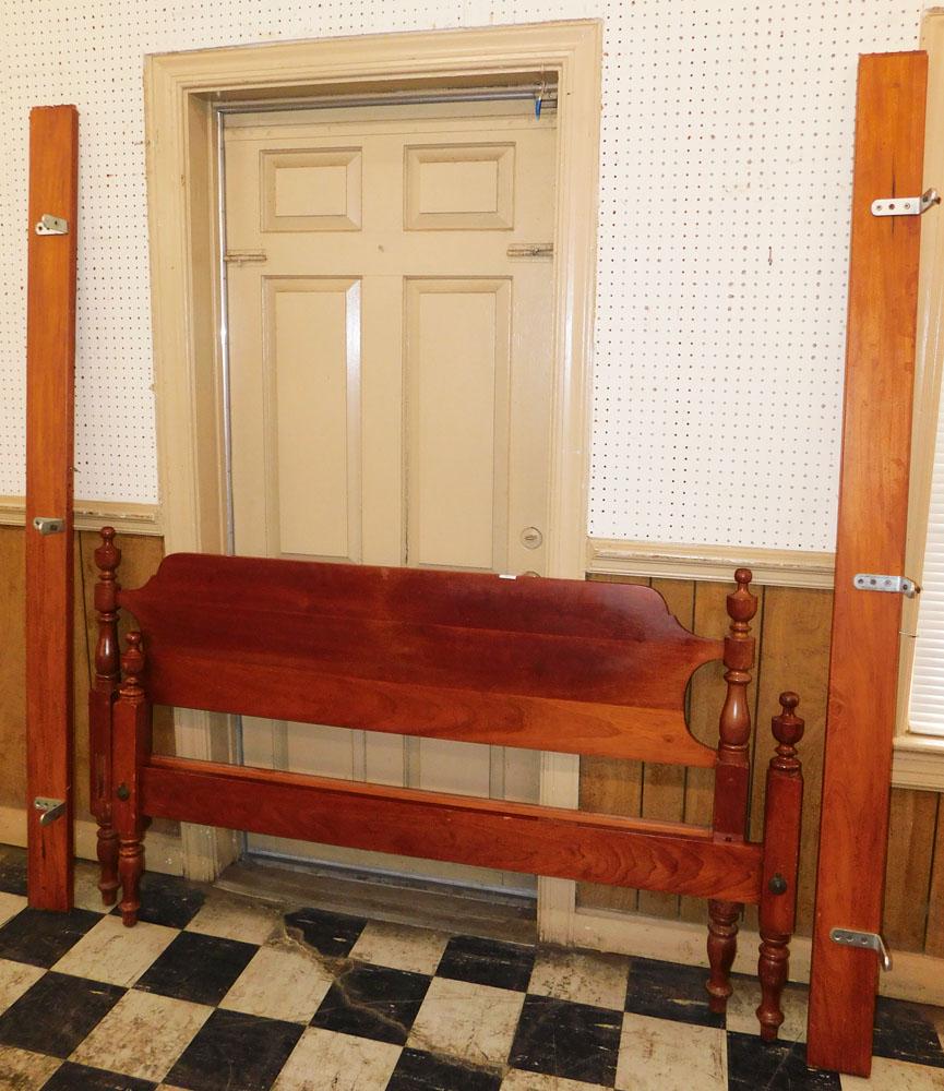 Cherry Queen Size Bed by Suters w/ Rails (1 of 4)