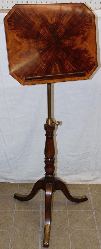 Telescopic Mahogany & Brass Book Stand (1 of 5)