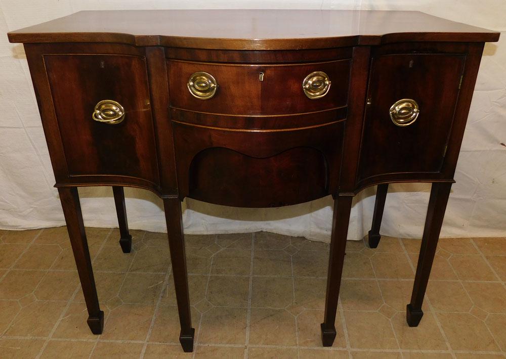 19th C Mahogany Serpentine Front Brandy Board (1 of 9)