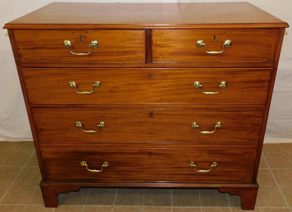 19th C Mahogany 2/3 Drawer Chest (1 of 10)