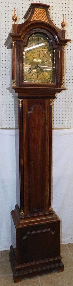 Mahogany Brass Dial Spring Driven Grandmother Clock (1 of 6)
