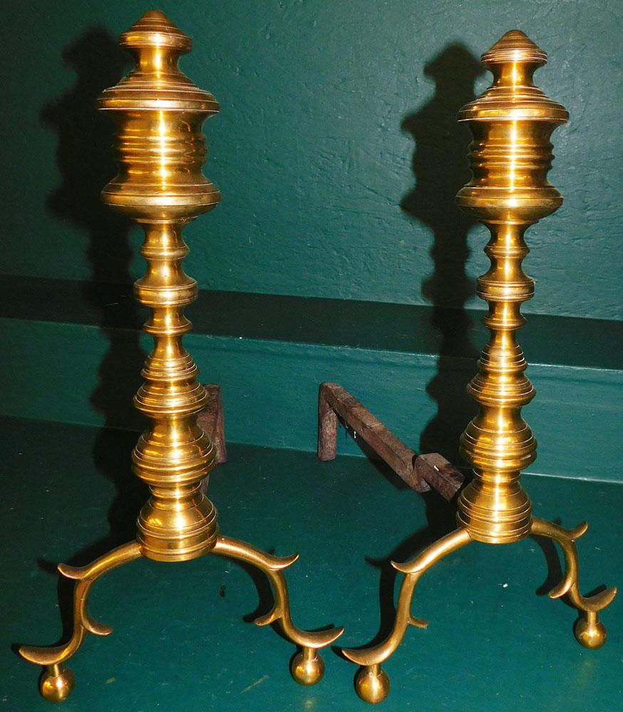 Pair of 19th C Andirons (1 of 2)