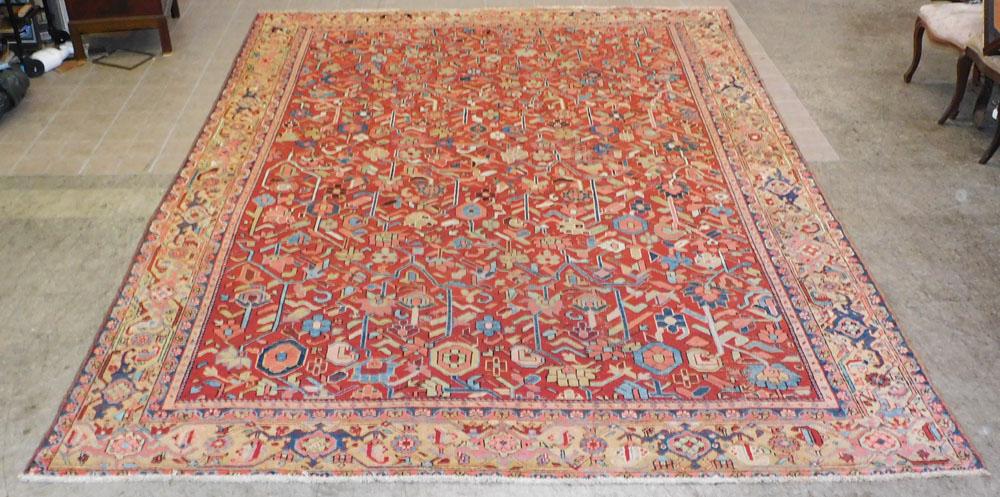 Antique Handmade Sarouk Rug - 9'3" X 12'2" (1 of 13)