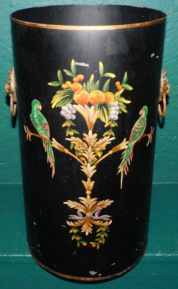 Paint Decorated Tole Umbrella Stand (1 of 4)