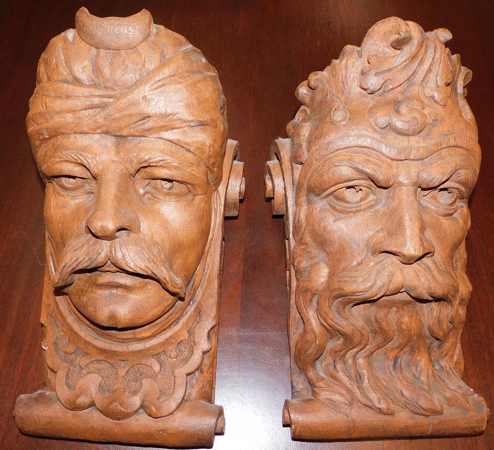 Pair of Terracotta Figural Brackets (1 of 4)