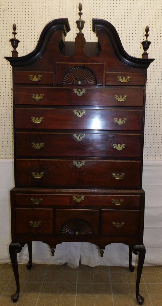 19th C Cherry Queen Anne Highboy (1 of 7)