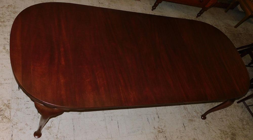 Mahogany Queen Anne Dining Table with 2 Leaves by Henkel Harris (1 of 6)